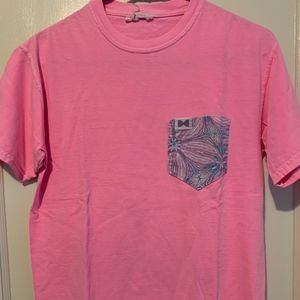 Light Pink Shirt with mult-color Pocket